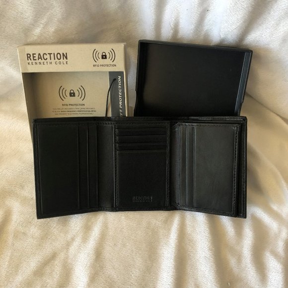 New Men's REACTION Genuine Leather Wallet by Kenneth Cole - Picture 4 of 4